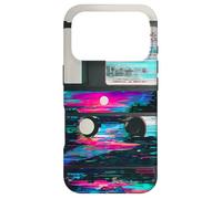 Vaporwave Glitch Floppy Disk Cassette Art Case for iPhone 17 Pro