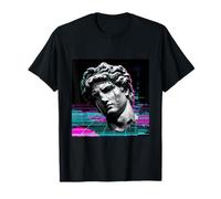 Vaporwave Glitch Statue Head Aesthetic Art T-Shirt