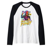 Vaporwave Hack the Planet Raglan Baseball Tee