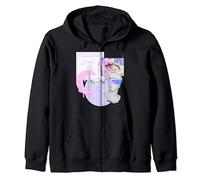 Vaporwave Kawaii Anime Moon Pastel Pink Harajuku Fairy Kei Zip Hoodie