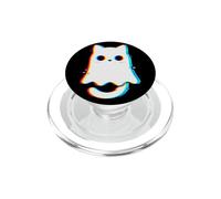 Vaporwave Psychedelic Cat Kitty Retro Halloween Techno EDM PopSockets PopGrip for MagSafe