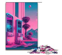 Vaporwave Retro Vibes Pieces Puzzle Gifts Jigsaw Puzzles Perfect for Teenagers & Collectors Ideal Home Decor & Travel Gift 1000 PCS(75x50cm)