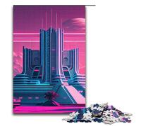 Vaporwave Retro Vibes Pieces Puzzles for Adults Puzzles for Adults Ideal for Family Fun Relaxation 1000 PCS(75x50cm)