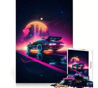 Vaporwave Ride 1000 Pieces Jigsaws Adults Puzzles Gifts Cognitive Skill Restful Activity Exact Cut Festive Gift (50x75cm)