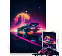 Vaporwave Ride Puzzles for Teenagers 1000 Piece Cognitive Boost Cozy Relaxation Tight Lock Meaningful Gift (38x26cm)