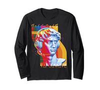 Vaporwave Shirt Synthwave Retrowave Japanese Text Graphic Long Sleeve T-Shirt