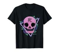 Vaporwave Skull Death Aesthetic Japanese Typography T-Shirt