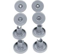 VapoUK Universal Dishwasher Lower Basket Wheels Compatible with Zanussi/Arthur Martin/Electrolux/IKEA/Tricity Bendix/Zanker/Axle/Kenwood/Amica/AEG/Blomberg/White Knight/De Dietrich 40mm x8 50286965004