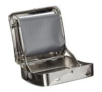 VapourOn Automatic Rolling Tin Cigarette Machine Baccy Portable Metal Box for Rolling Tobacco, Smoking Roller and Storage Case (Silver)