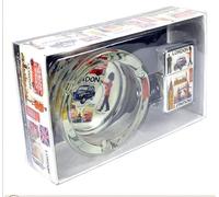 VapourOn London Scene Wind Resistant Cigarette Lighter and Glass Ashtray Souvenir Gift Set