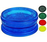 VapourOn Plastic Herb Grinder 3 Part Magnetic Shark Teeth Assorted Colours, 60mm 3 Piece Herb Grinders, Portable and Pocket Size, Smell Proof Airtight Stash Compartment (Random)