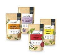 VapoWesp Powder Set All 4 Varieties Each 100 g | Orange & Rosemary, Apple & Mint, Lemon & Basil, Hay Flowers & Thyme | Aromatic Fragrance for the VapoWesp Smoking Box