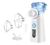 VapoZen Mesh Nebuliser Machine for Adults Portable Rechargeable Low Residue | Silent LED display Timing Nebuliser for Kids Self-Cleaning Handhled Nebulizer with 2 Masks and Mouthpiece for Home Use