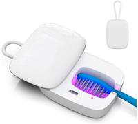 VAPTEC Toothbrush Travel Case, Portable Holder for Electric & Manual Brushes, White