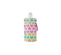 Vapur Kids Flexible, Collapsible Anti-Bottle with Clip, Convenient, Portable Hydration for Travel and Outdoor Adventures, 14 Ounce, Hearts, Pack of 1