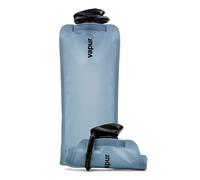 Vapur Collapsible Water Bottle With Carabiner, Compact Bottle Folds Flat For Hydration On The Go, Ideal for Traveling, Hiking or Camping, 34 Ounce, Blue Steel, Pack of 1