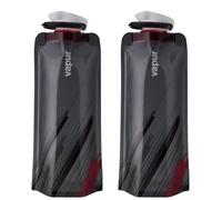 Vapur Flexible, Collapsible Wide Mouth Anti-Bottle with Detachable Carabiner, 23 Ounce, Fire, Pack of 2