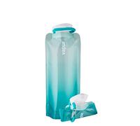 Vapur Flexible, Collapsible Wide Mouth Anti-Bottle with Detachable Carabiner, 23 Ounce, Malibu Teal, Pack of 1
