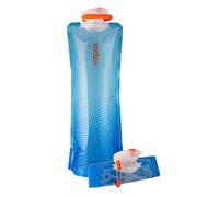 Vapur Flexible, Collapsible Wide Mouth Anti-Bottle with Detachable Carabiner, Convenient, Portable Hydration for Travel and Outdoor Adventures, 50 Ounce, Translucent Blue, Pack of 1