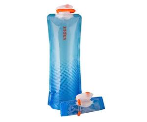 Vapur Flexible, Collapsible Wide Mouth Anti-Bottle with Detachable Carabiner, Convenient, Portable Hydration for Travel and Outdoor Adventures, 50 Ounce, Translucent Blue, Pack of 1