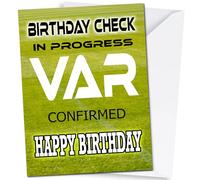 Var Confirmed Birthday Card, A5 Size, Glossy Card with Envelope