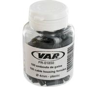 Var Plastic Cable Terminal 100 Units 4 mm Black