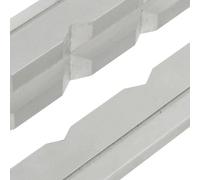 Var Set Of 2 Aluminium Jaws For Bench Vise Workstand 125 mm Grey