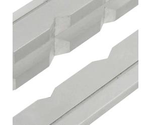 Var Set Of 2 Aluminium Jaws For Bench Vise Workstand 125 mm Grey