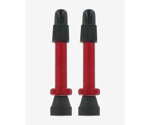 VAR Tubeless Aluminium Valves Red (2 Pack)