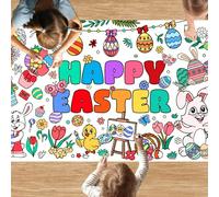 VARACL Easter Coloring Tablecloth For Kids, DIY Crafts Jumbo Coloring Table Cloth-Easter Games Activities Giant Coloring Table Cover,Large Coloring Poster For Home Classroom Party Decorations Supplies