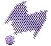 VARACL Hot Melt Glue Sealing Sticks for Letter Seal Stamp - Great for Wedding Invitations, Cards Envelopes, Snail Mails, Postcards, Greeting Cards, Gift Ideas, 7 x 100 mm, 20PCS (Purple)