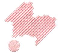 VARACL Hot Melt Glue Sealing Sticks for Letter Seal Stamp - Great for Wedding Invitations, Cards Envelopes, Snail Mails, Postcards, Greeting Cards, Gift Ideas, 7 x 100 mm, 20PCS (PINK)