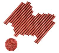 VARACL Hot Melt Glue Sealing Sticks for Letter Seal Stamp - Great for Wedding Invitations, Cards Envelopes, Snail Mails, Postcards, Greeting Cards, Gift Ideas, 7 x 100 mm, 20PCS (RED)