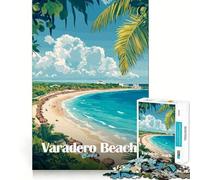 Varadero Beach Cuba Jigsaws for Adults1000 Pieces Brain Memory Game Fine Cut Premium Finishing Engaging Way to Pass Free Hours (38x26cm)