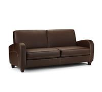 varali 3 seater sofa in chestnut faux leather