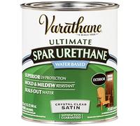 Varathane 250241H Ultimate Water-Based Spar Urethane, Quart, Crystal Clear Satin