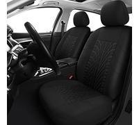 VarCozy Car Seat Covers Front Pair,Universal Cloth Front Seat Covers for Car,Breathable and Washable Seat Covers for SUV, Sedan, Van, Automotive Interior Covers, Airbag Compatible, Black