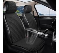 VarCozy Linen Car Seat Covers, Breathable Front Pair Seat Covers for Cars with Non-Slip Protector for All Seasons, Universal Front Seat Covers for Cars, SUVs, Trucks