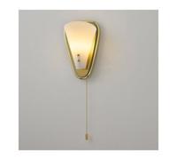 VARENCOK Art Deco Wall Sconce Gold Iron wall Light Acrylic Shade Pull Chain
