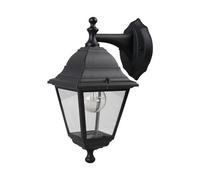 Varennes Fixed Matt Black Mains-Powered Outdoor [E27] Light Bulb Required (Not Included). Check Bulb Dimensions In Relation To Space Available. Wall Light