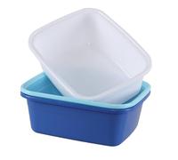 Vareone Washing Up Bowl, Rectangular Plastic Multi-Purpose Basin Mixing Sink Tidy Organizers (3 Packs)