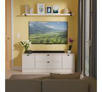 Welcome Furniture Ltd Bora 2 Door 2 Drawer Wide TV Unit in Kashmir Matt - Ready Assembled, Cream