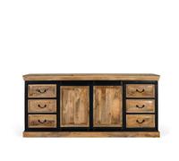Varese Sideboard - Natural Mango Wood - 2 Door - Sliding - Extra Large - 200cm
