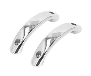 VARFBDAX 2Pcs Boat Grab Handle, Marine Hand Rail 165mm 316 Stainless Steel Grab Bar for Yacht Ship, Heavy Duty Handrail with Easy Installation