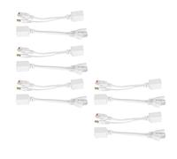 VARFBDAX 5 Pairs POE Splitter Adapter DC12V for IP Camera, Ethernet POE Injector with IEEE802.3af Compliance, ABS Housing, Plug - and - Play for CCTV Security Systems (White)