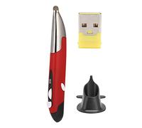 VARFBDAX AI Intelligent 2.4G Wireless Translation Pen Mouse, Voice Recognition Optical Mouse, Multi - Language Voice Translation Search Tool with 1200 DPI for Business Meetings and Win7/8/1 (Red)