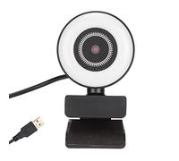 VARFBDAX HD 1080P Computer Camera with Supplementary Lighting, USB Webcam for Home Live Streaming, Flexible 360° Rotating Shaft, Built - in Mic, Compatible with 10/7/Vista/XP,