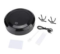 VARFBDAX USB Charging Intelligent Automatic Household Floor Robot Cleaner, 3 in 1 Sweeping Machine with Side Brush, Detachable Dust Box for Home Cleaning, Black ABS + Electronic Components