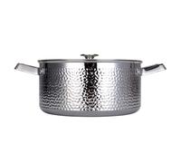 Vargen & Thor Kroma hammered chrome plated casserole pot with lid Pixel. 4 L