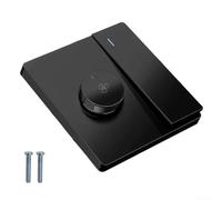 Variable Ceiling Fan-Speed Control Switch with Rotary Knob, Stepless Dimmer for Most ElectricFans, Flame-Retardant PC Panel, 220V 300W Load, Black(Black)